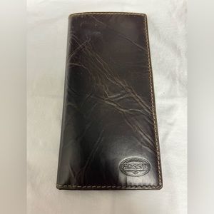 Fossil Brown Leather Long Wallet